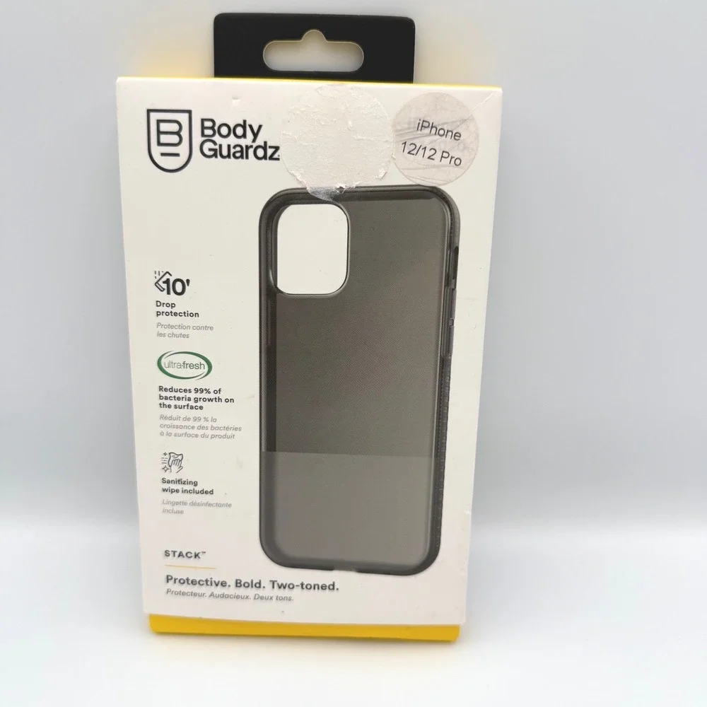 BodyGuardz Stack Protective Case iPhone 12‎ 12 Pro Antimicrobial Drop Protection